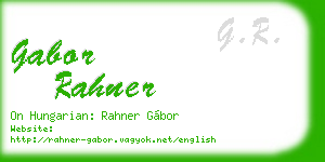 gabor rahner business card